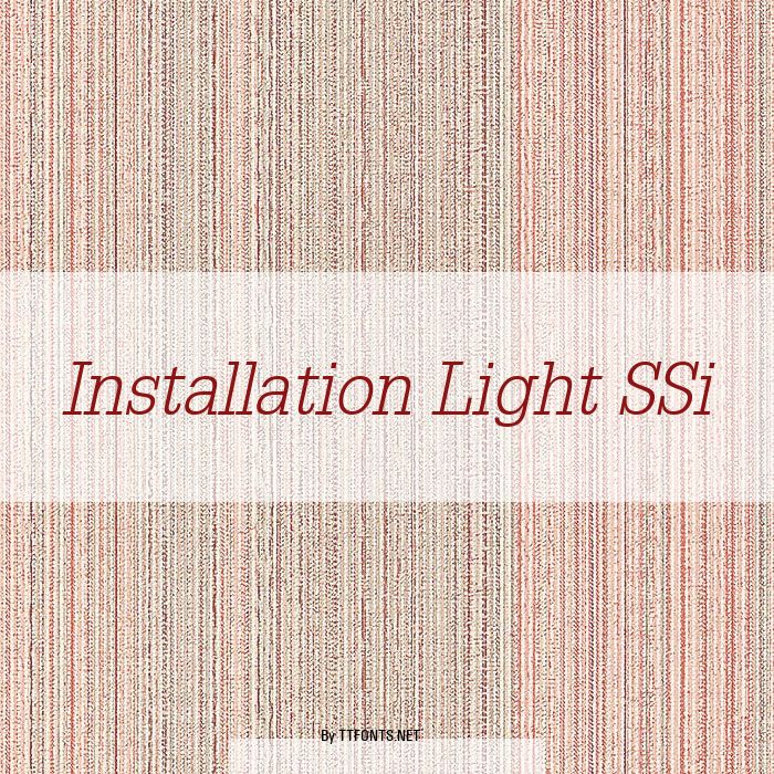 Installation Light SSi example